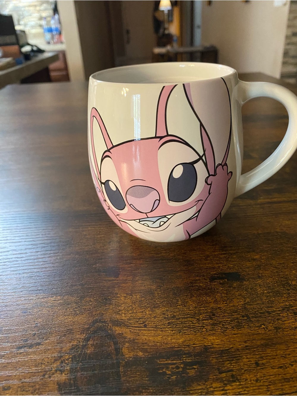Disney Pink Character Ceramic Coffee Mug with White Interior